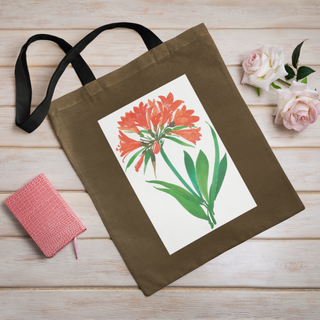 Lina vai kokvilnas auduma maisiņš «Ziedošs Amarillis» | Kolekcija «Aquarello»