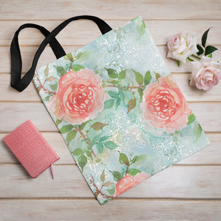 Lina vai kokvilnas auduma maisiņš «Mežģīnes un rozes» | Kolekcija «Aquarello»