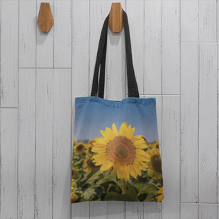 Lina vai kokvilnas auduma maisiņš «Saulespuķe Ukrainā» | kolekcija «Par Ukrainu»