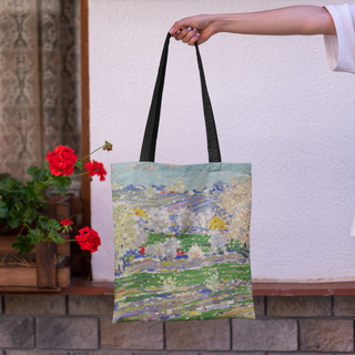 Lina vai kokvilnas auduma maisiņš «Ziedonis» | kolekcija «Purvītis. Aktuāls.»