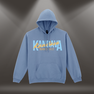 Hūdijs ar apdruku "Kandava. Anno 1917." | Pelēcīgi zils (Stone blue)