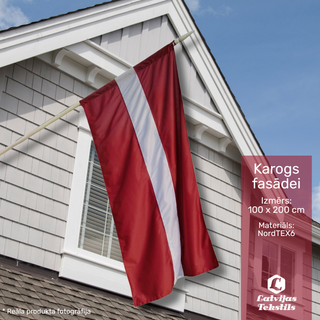 Latvijas karogs fasādei | 100 * 200 cm | NordTEX6 audums