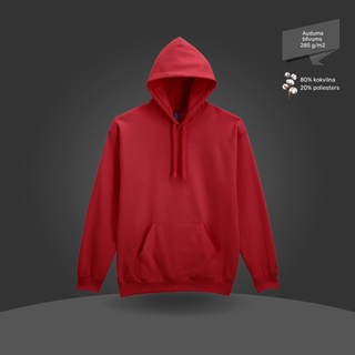 Klasiskais hūdijs - džemperis ar kapuci | Tumši sarkans
