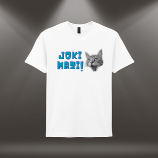 Kokvilnas T-krekls "Joki mazi" | balts